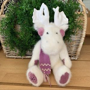 Boyd’s collection white moose plush with scarf